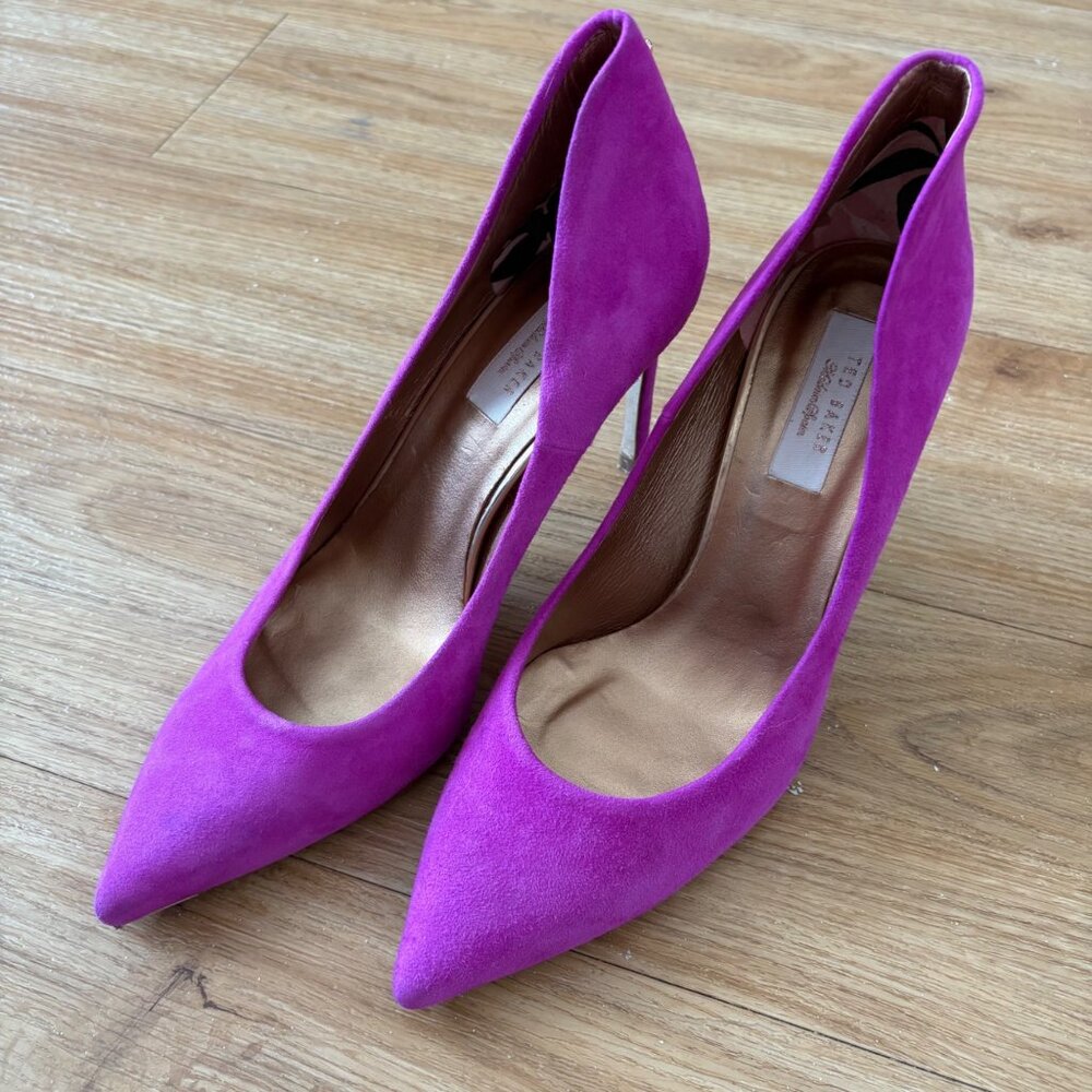 Ted Baker Savio Pointed Toe Stiletto Heel Shoes Fuchsia Women’s Size 40